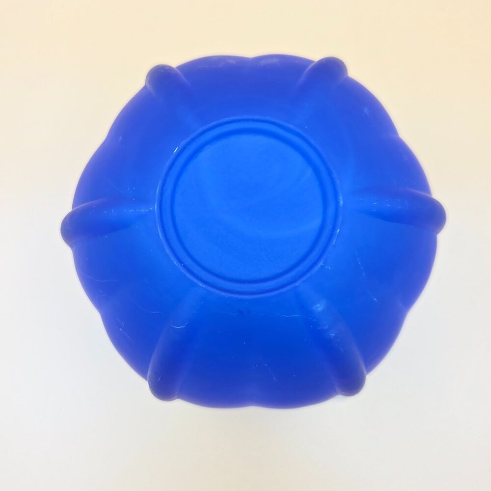 Partylite PO550 Candleholder Indigo Blossom Frosted Vase - Picture 4 of 6